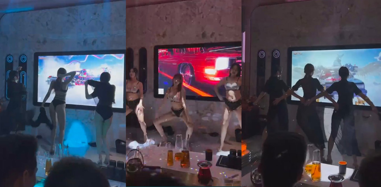 KTV包厢的淫乱现场 汉服美女曼妙舞姿后脱衣艳舞大秀 白皙娇躯性感内衣尽显 扭臀热舞媚眼挑逗 诱惑到极致！ - 51吃瓜网-51吃瓜网