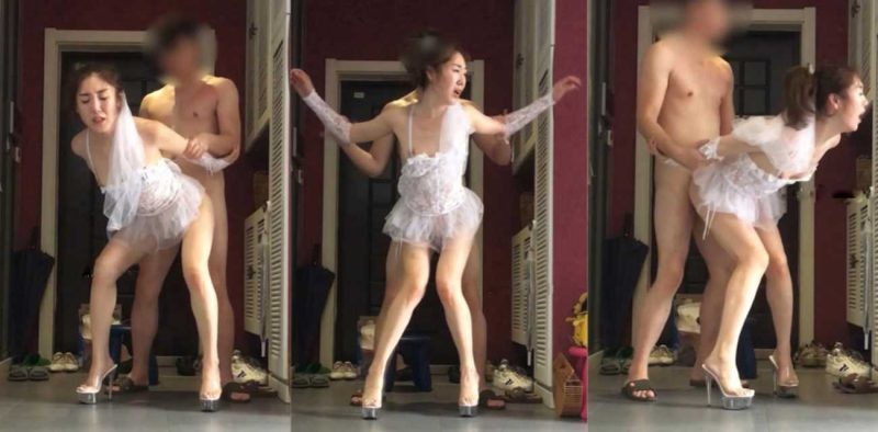 东北大庆哥门前狂干气质骚妻 透明蕾丝婚纱 站立爆操花芯 全程高能淫叫不断！-51吃瓜网