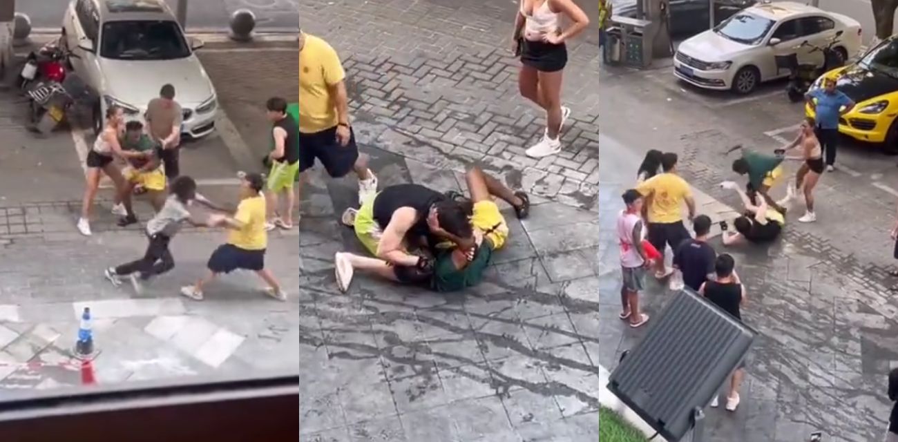 两嚣张黑人在国内街头公然挑衅 被黄衣小哥1V2暴揍 周围好兄弟竟只看戏无动于衷！ - 51吃瓜网-51吃瓜网